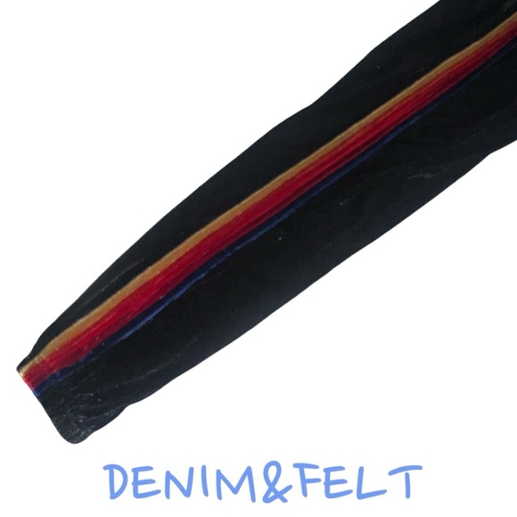 Aviator Nation Women’s  Black Classic Velvet 5 Striped Jogger/Sweatpants | EUC🌈 - Picture 11 of 12